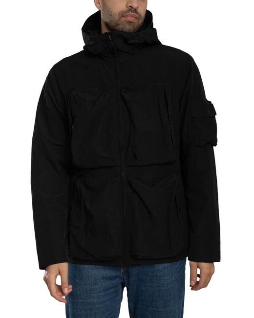 Lyle & Scott Black Lightweight Ripstop Windcheater Jacket for men