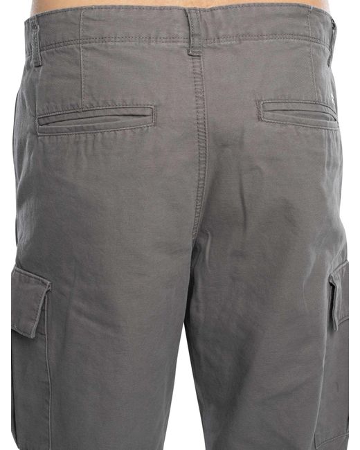 Jack & Jones Gray Kane Barkley Cargo Trousers for men