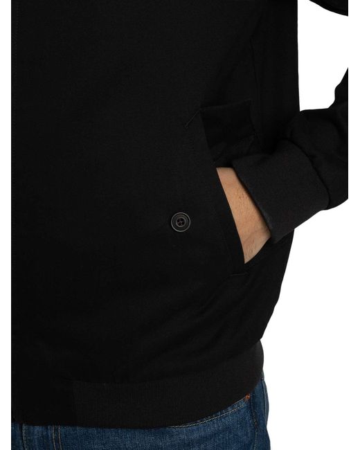 Lyle & Scott Black Cotton Harrington Jacket for men