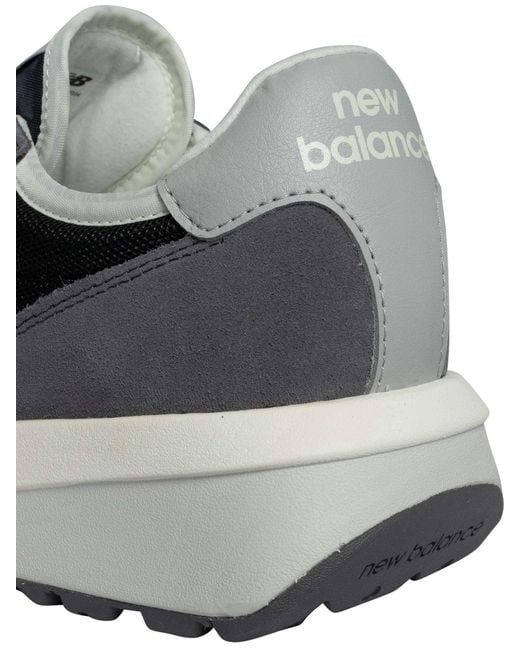 New Balance White 370 Suede Trainers for men