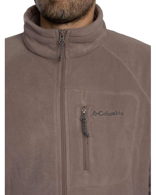 Columbia Gray Fast Trek Zip Fleece for men