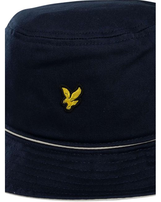Lyle & Scott Blue Piped Bucket Hat for men