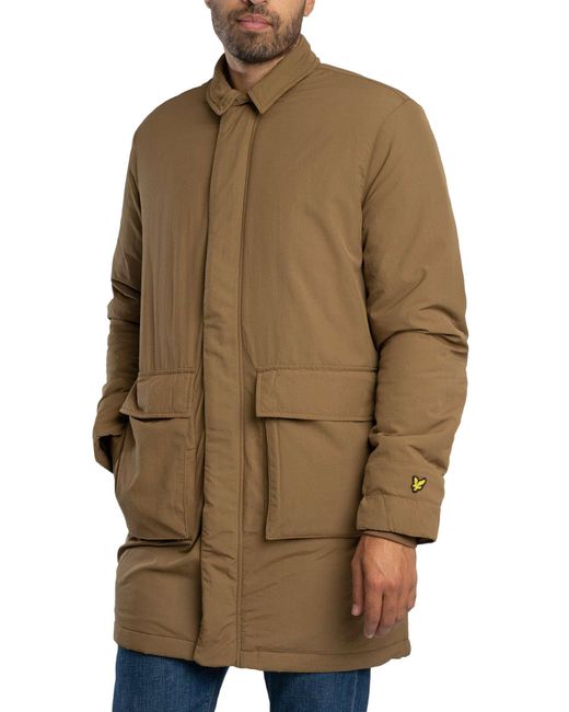 Lyle & Scott Natural Wadded Parka Jacket for men