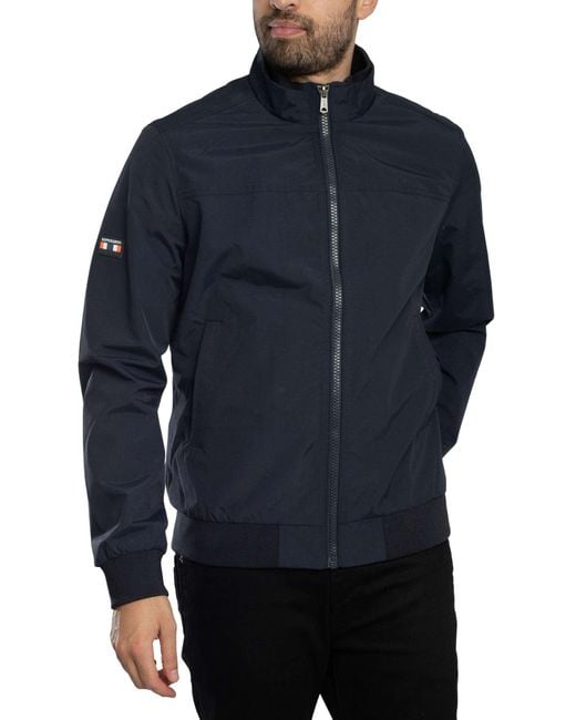 Superdry Blue Nylon Harrington Jacket for men