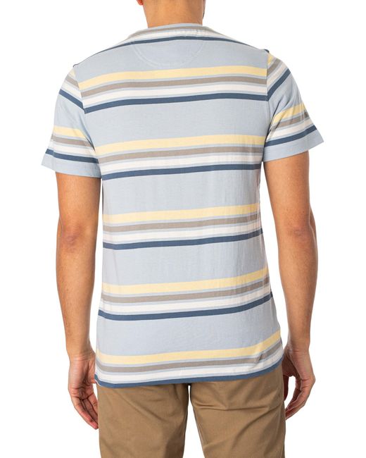Barbour White Hamstead Stripe T-shirt for men