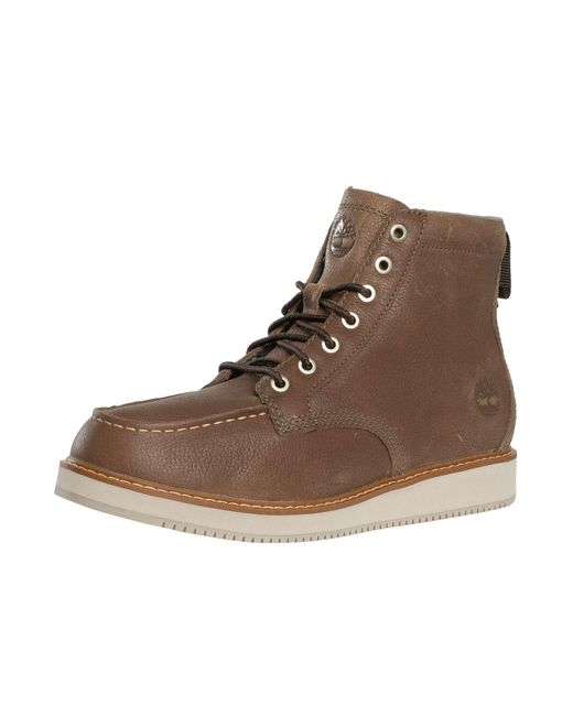 Timberland Brown Redwood Edge Mid Lace Leather Boots for men