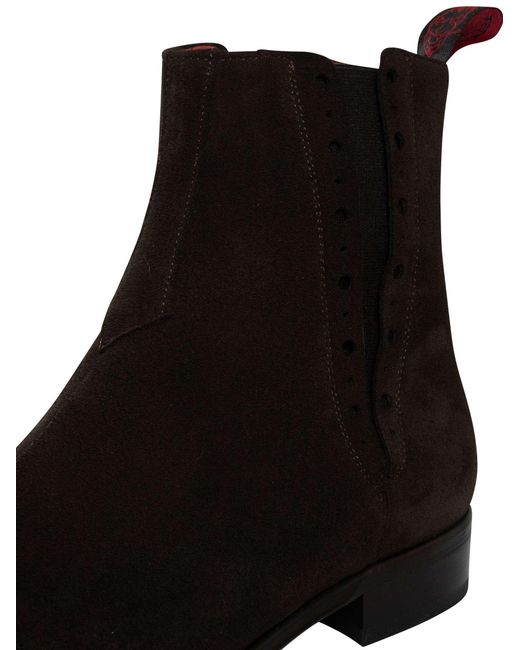 Jeffery West Black Suede Chelsea Boots for men