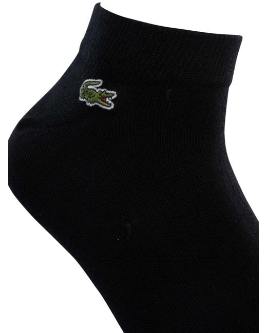 Lacoste Black 3 Pack Low Socks for men