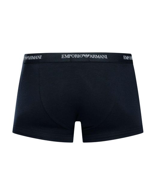 Emporio Armani Blue 3 Pack Trunks for men