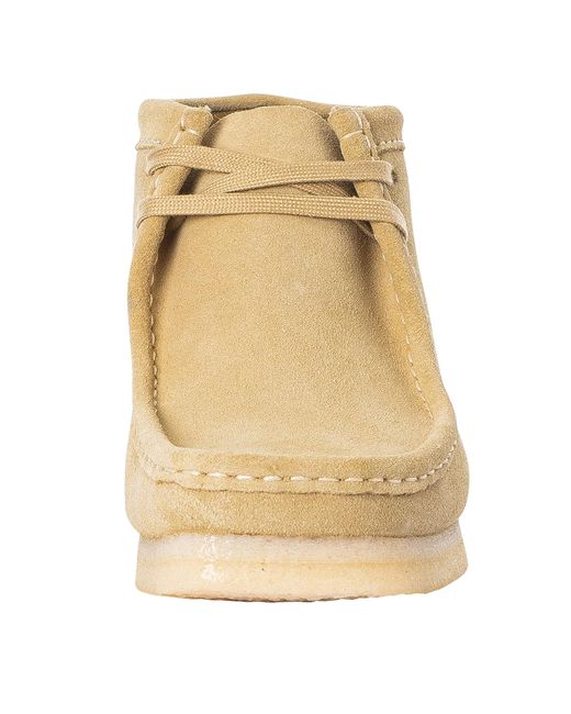 Clarks Natural Wallabee Suede Boots for men