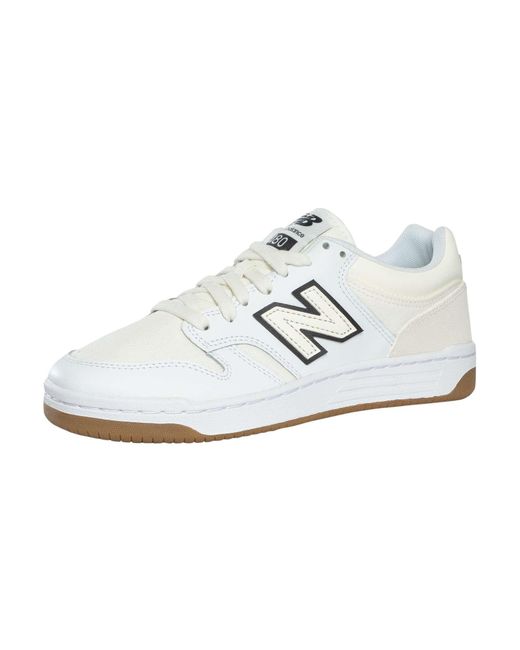 New Balance White 480p Leather Trainers for men
