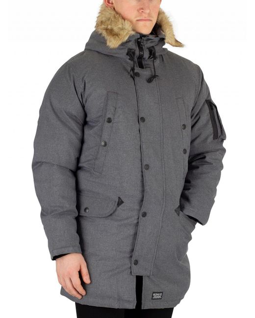 Levi's Gray Mens Mens Down Davidson Parka In Grey Heather - Xl for men