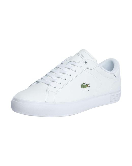 Lacoste White Powercourt 125 2 Sma Leather Trainers for men