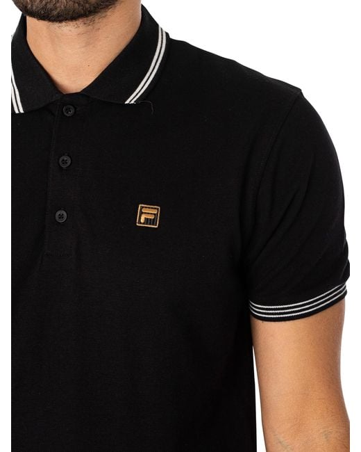 Fila Black Soren Polo Shirt for men