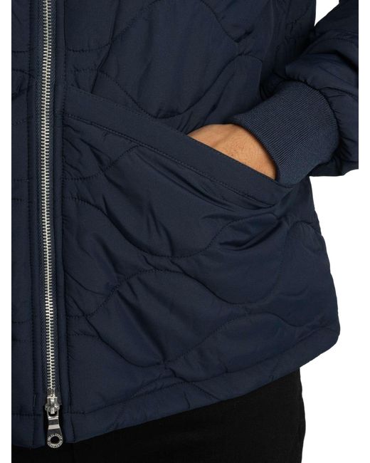 Lyle & Scott Blue Quilted Ripstop Jacket for men