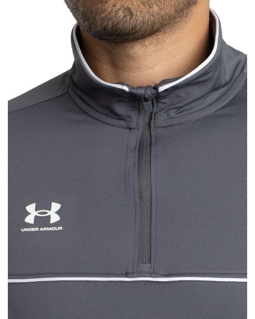 Under Armour Gray Challenger Training 1/4 Zip Jacket for men