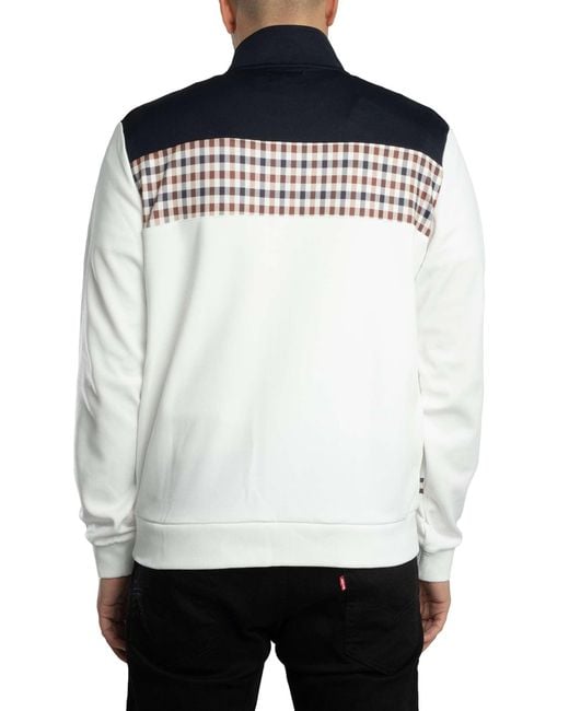 Aquascutum White Stripes Track Jacket for men