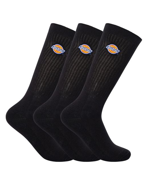 Dickies Black 3 Pack Valley Grove Socks for men