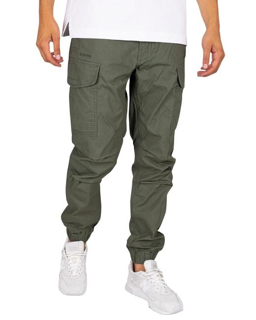 G-Star RAW Green Combat Cargo Trousers for men