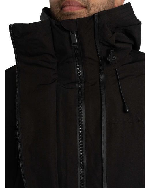 Superdry Black Ultimate Emb Windbreaker Jacket for men