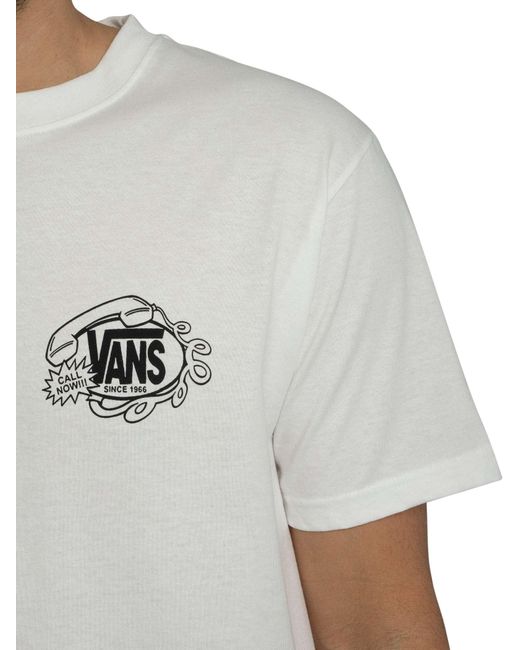 Vans White Hot Lines Back Graphic T-shirt for men