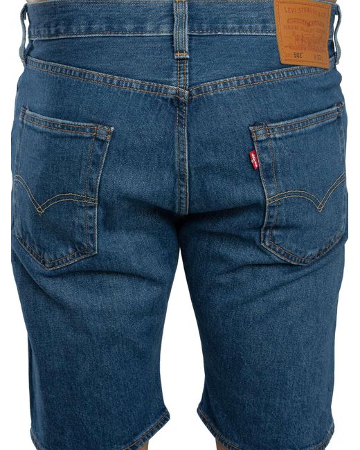 Levi's Blue 501 Original Denim Shorts for men