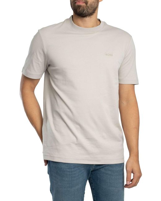 Boss Gray Te Interlock T-shirt for men