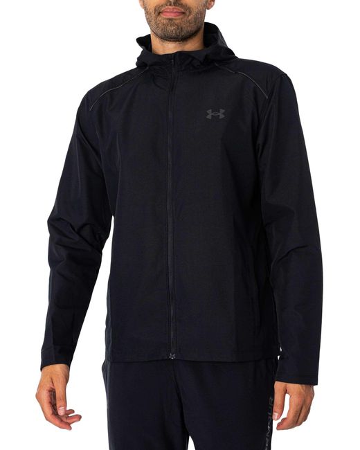 Under Armour Blue Launch Hooded Jacket for men