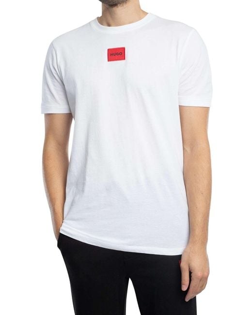 HUGO White Diragolino212 T-shirt for men