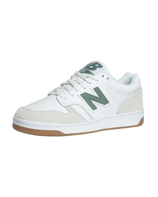 New Balance White 480 Leather Trainers for men
