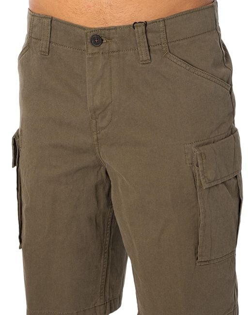 Timberland Gray Twill Cargo Shorts for men