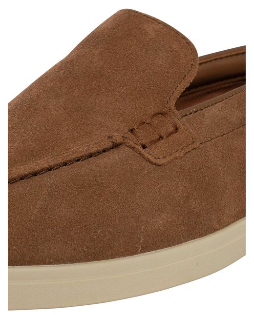 Clarks Brown Torford Easy Suede Loafers for men