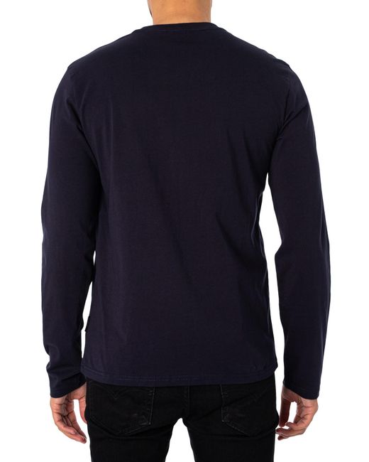 Napapijri Blue Salis Longsleeved T-shirt for men