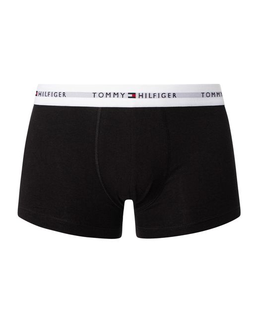 Tommy Hilfiger White 3 Pack Signature Cotton Essentials Trunks for men