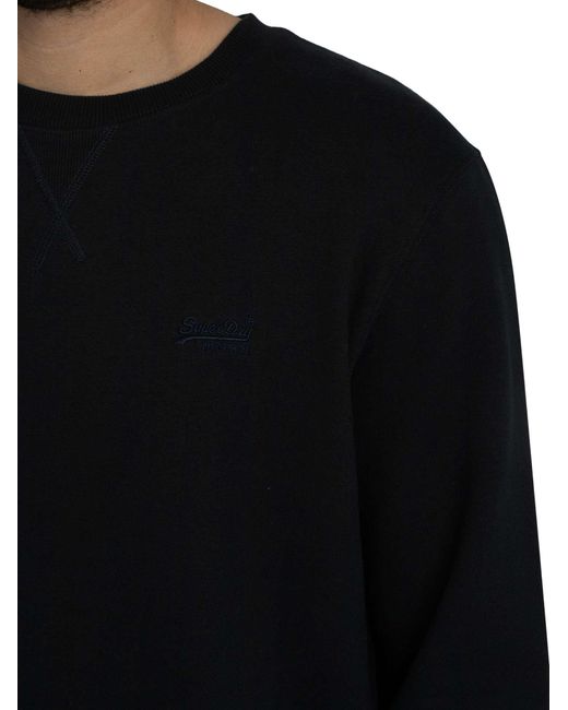 Superdry Blue Essential Logo Sweatshirt for men