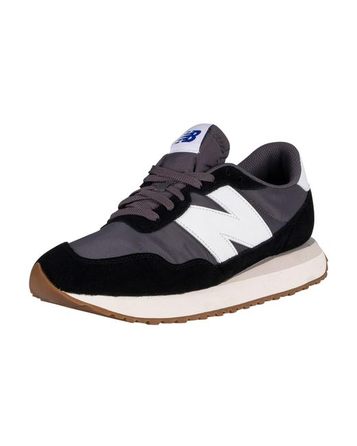 New Balance 237v1 Suede Mesh Trainers in Black for Men | Lyst UK