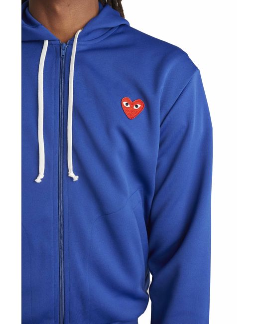 Comme des Garçons Play Zip Up Hoodie - Blue