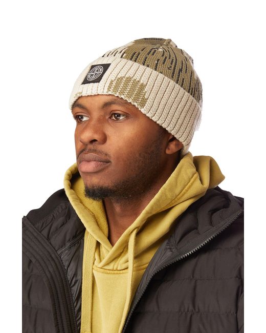 Wool Knit Logo Beanie 'natural Beige 