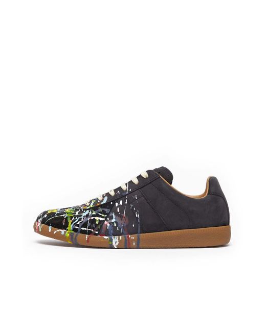 maison margiela black paint splatter