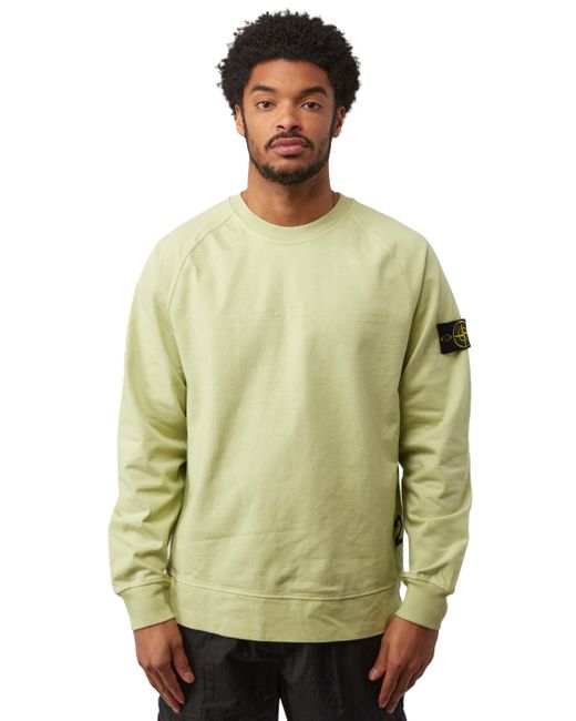 Stone Island Crewneck Sweatshirt in Green for Men | Lyst