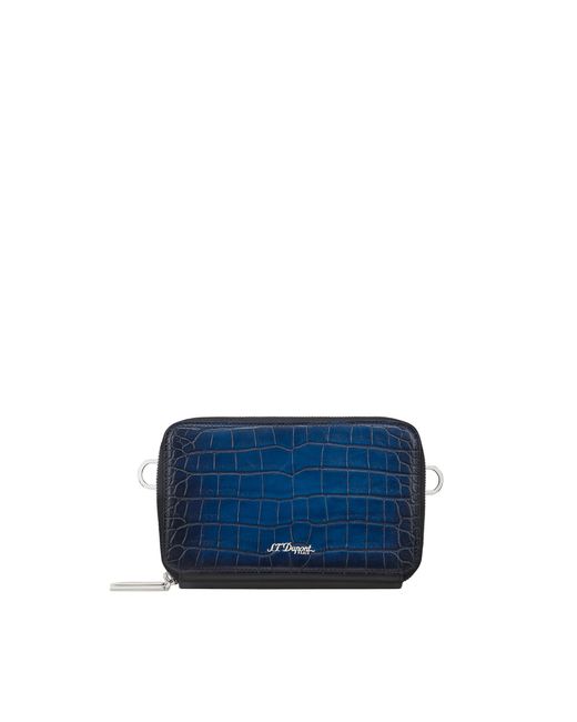 S T Dupont Blue Atelier Small Cigar Pouch for men