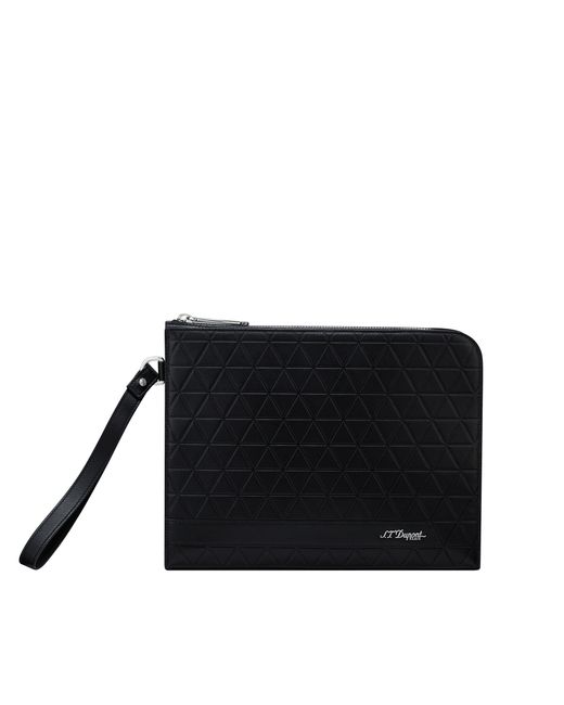 S T Dupont Black Firehead Pouch for men