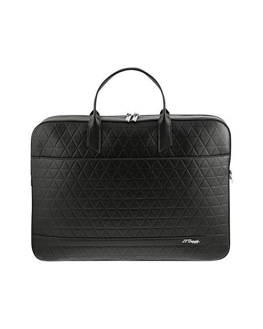 S T Dupont Black Firehead Document Holder for men