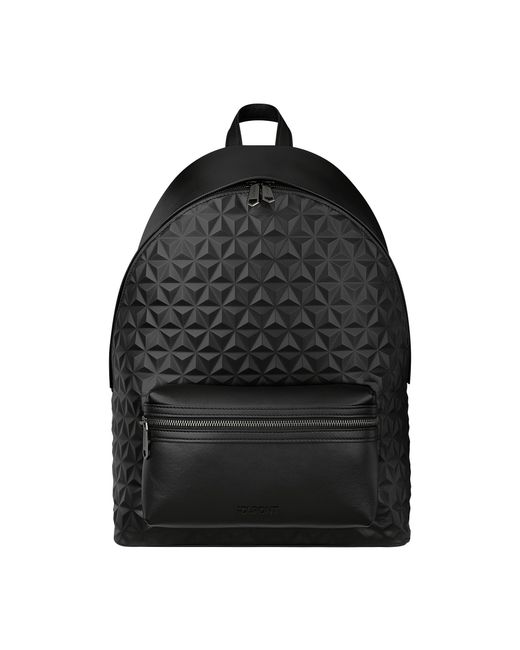 S T Dupont Black Apex Backpack for men