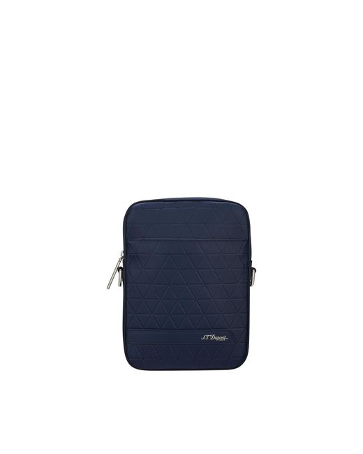 S T Dupont Blue Firehead Firehead Shoulder Bag for men