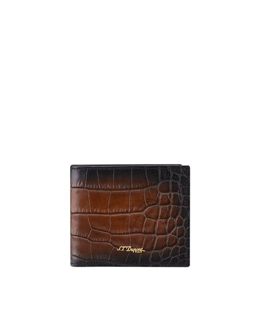 S T Dupont Brown Atelier Wallet for men