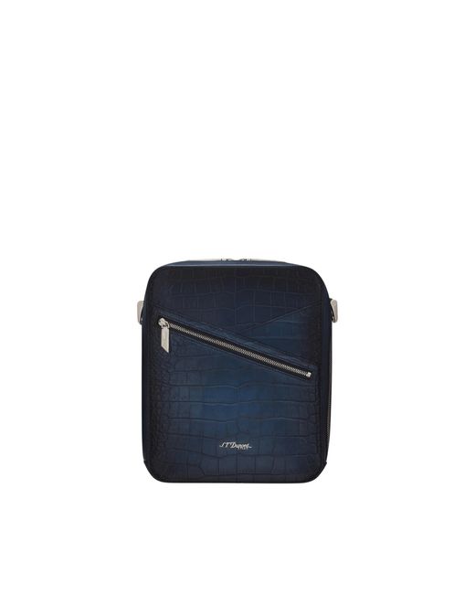 S T Dupont Blue Atelier Crossbody for men
