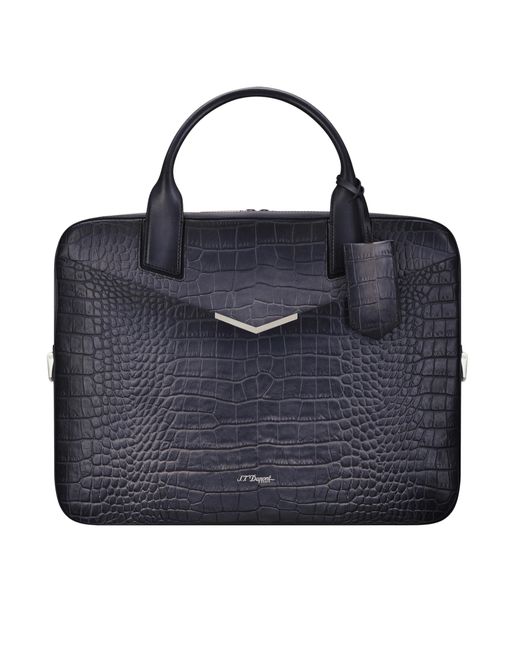 S T Dupont Blue Atelier Briefcase for men