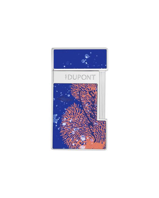 S T Dupont Blue Slimmy Lacquered Lighter for men