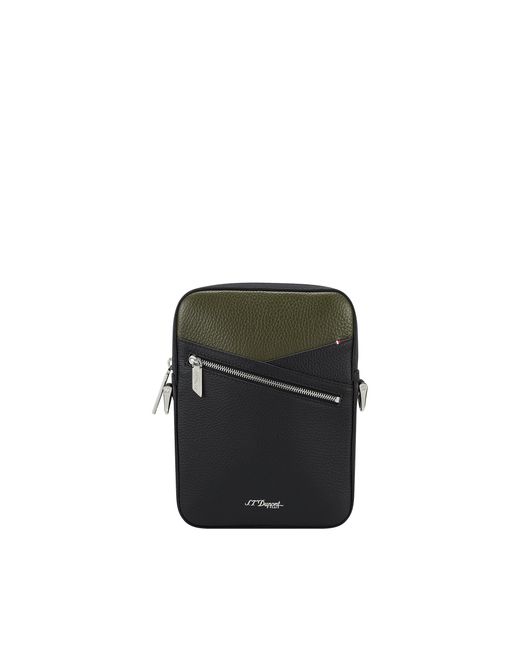 S T Dupont Black Neo Capsule Shoulder Bag for men